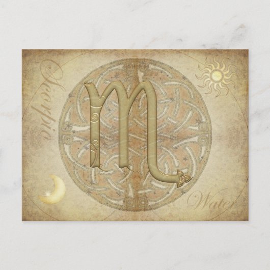 Zodiac Sign Scorpio Postkarte (Vorderseite)