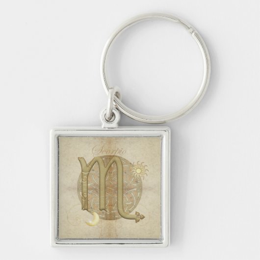 Zodiac Sign Scorpio Premium Keychains Schlüsselanhänger (Vorne)