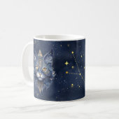 Zodiac Sign Taurus & Celestial Cat Tasse (Vorderseite Links)