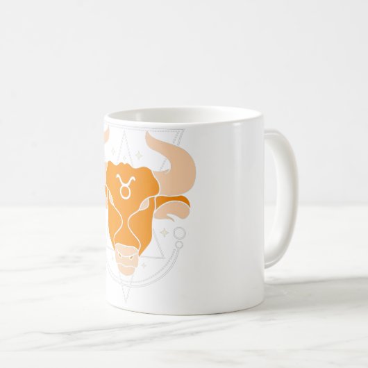Zodiac Sign Taurus Constellation Kaffeetasse (VorderseiteRechts)