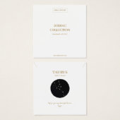 Zodiac Sign Taurus Juwelier Display Card (Vorne & Hinten)