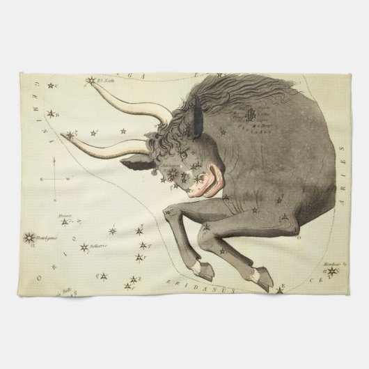"Zodiac Sign: Taurus" Küchentuch (Horizontal)