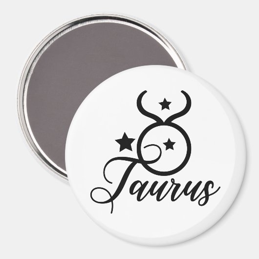 Zodiac Sign Taurus Magnet (Vorderseite/Rückseite)