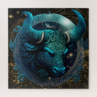 Zodiac Sign Taurus Puzzle, 20"x20" 676 Stk. Puzzle