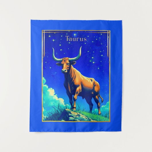 Zodiac Sign Taurus Rooted in der Erde und Sky Wandteppich (Vorderseite)