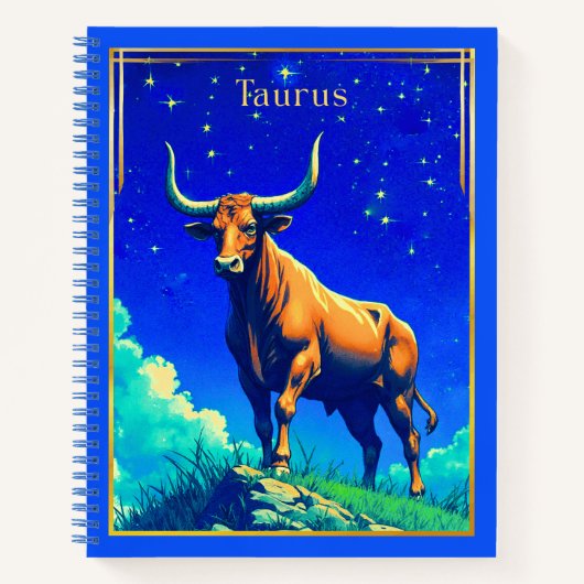 Zodiac Sign Taurus Rooted in Earth and Sky Journal Notizblock (Vorderseite)