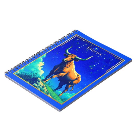 Zodiac Sign Taurus Rooted in Earth and Sky Notizblock (Linke Seite)