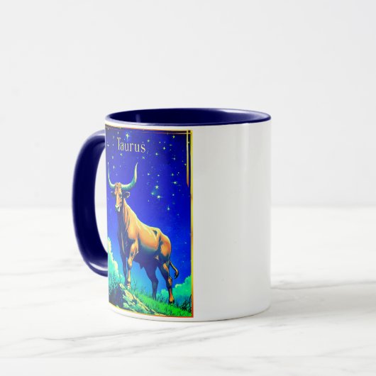 Zodiac Sign Taurus Rooted in Earth and Sky Tasse (Vorderseite Links)