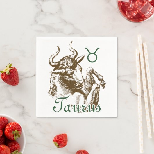 Zodiac Sign Taurus Symbol Serviette (Beispiel)