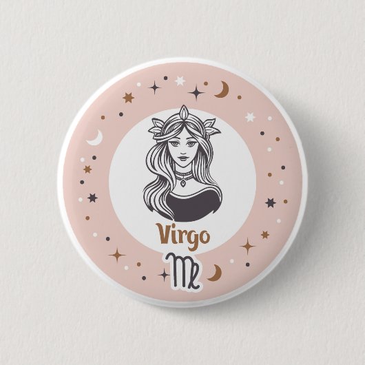 Zodiac Sign Virgo Button (Vorderseite)