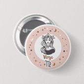 Zodiac Sign Virgo Button (Vorne & Hinten)