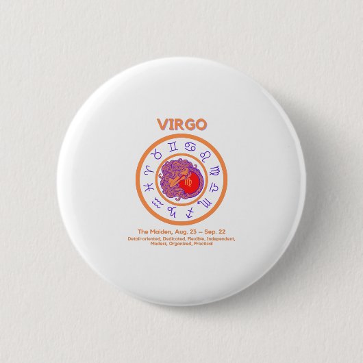 Zodiac Sign - VIRGO Button (Vorderseite)