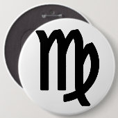 Zodiac sign Virgo Button (Vorne & Hinten)