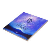 Zodiac Sign Virgo Dreamy Star Sky Quote Keramik Fliese (Seite)