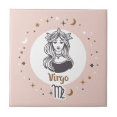 Zodiac Sign Virgo Fliese (Vorderseite)