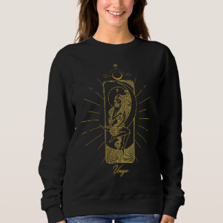 Zodiac Sign Virgo in Gold Sweatshirt