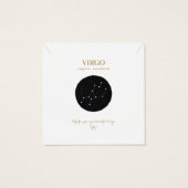 Zodiac Sign Virgo Jewelry Display Card (Rückseite)