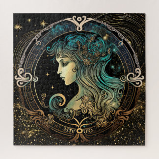 Zodiac Sign Virgo Puzzle, 20"x20" 676 Stk. Puzzle