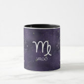 Zodiac Sign Virgo Wasserfarbe Anpassbare Tasse (Zentrum)
