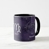 Zodiac Sign Virgo Wasserfarbe Anpassbare Tasse (VorderseiteRechts)