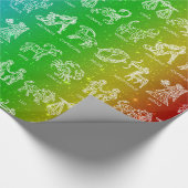 Zodiac Sign Wrapping Paper (Rainbow Smooth Fade) Geschenkpapier (Ecke)