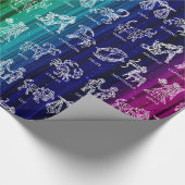 Zodiac Sign Wrapping Paper (Regenbogen) Geschenkpapier (Ecke)