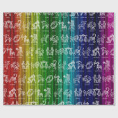 Zodiac Sign Wrapping Paper (Regenbogen) Geschenkpapier (Flach)