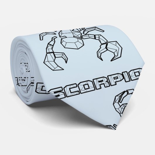 Zodiac-Signatur-Krawatte: Scorpio(Transparent) Krawatte (Gerollt)