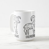 Zodiac-Signatur-Tasse: Aries Kaffeetasse (Vorderseite Links)