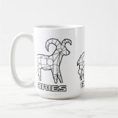 Zodiac-Signatur-Tasse: Aries Kaffeetasse (Links)