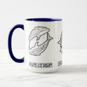 Zodiac-Signatur-Tasse: Fische Tasse (Links)