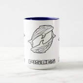 Zodiac-Signatur-Tasse: Fische Tasse (Zentrum)