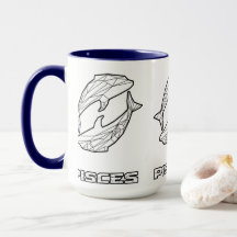 Zodiac-Signatur-Tasse: Fische