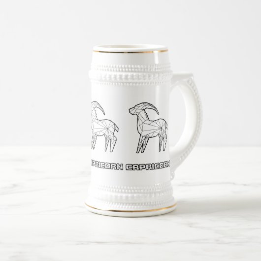 Zodiac-Signatur-Tasse: Steinbock Bierglas (VorderseiteRechts)