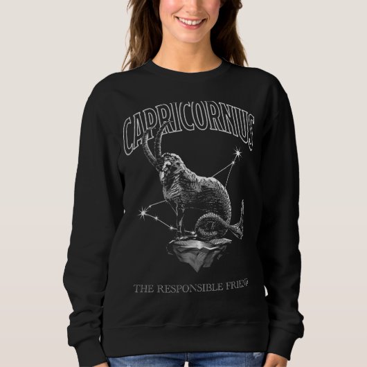 Zodiac Signature Constellation Capricorn Astrologi Sweatshirt (Vorderseite)