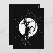 Zodiac Signature Illustration - Sagittarius Postkarte (Vorne/Hinten)