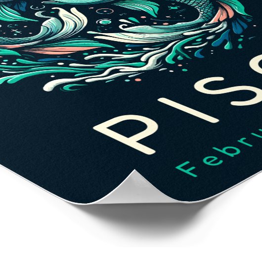 Zodiac-Signierserie - Fische Poster (Ecke)