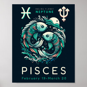 Zodiac-Signierserie - Fische Poster