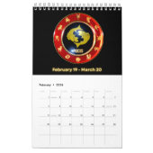 Zodiac signiert Astrologischer Sammlungs-Mauerkale Kalender (Feb 2026)