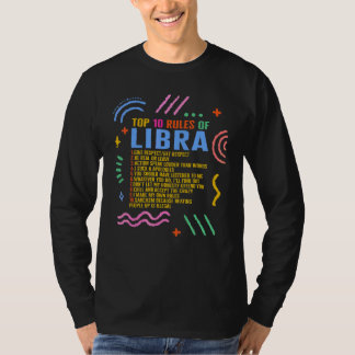 Zodiac signiert die 10 Top-Regeln der Libra Sonnen T-Shirt