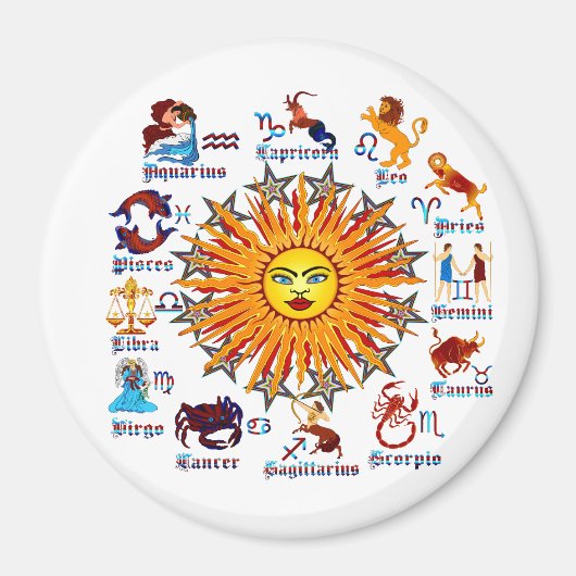 Zodiac-Signs-All-V-1 Magnet (Vorne)