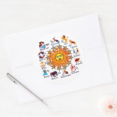 Zodiac-Signs-All-V-1 Runder Aufkleber (Umschlag)