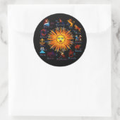 Zodiac-Signs-All-V-1 Runder Aufkleber (Tasche)