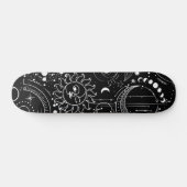Zodiac Signs Night Sky Constellars Skateboard (Horizontal)