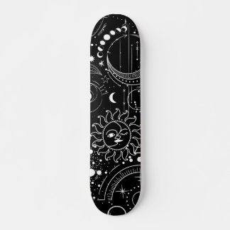 Zodiac Signs Night Sky Constellars Skateboard