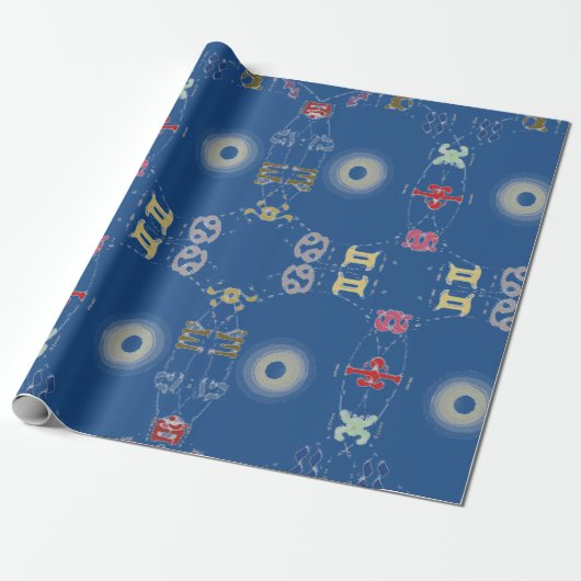 Zodiac Signs Numerical Symbols  Geschenkpapier (Ungerollt)