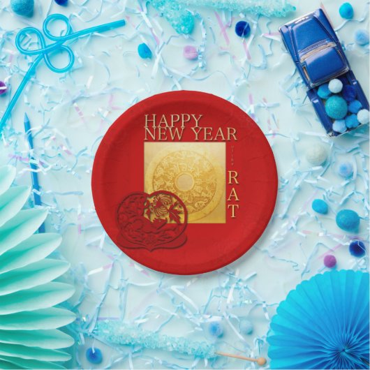 Zodiac Signs Rat Papercut Chinesisches Jahr 2020 P Pappteller (Party)