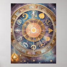 Zodiac Signs und Astrologie Mauer Kunst