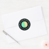 Zodiac Signs Wheel Runder Aufkleber (Umschlag)