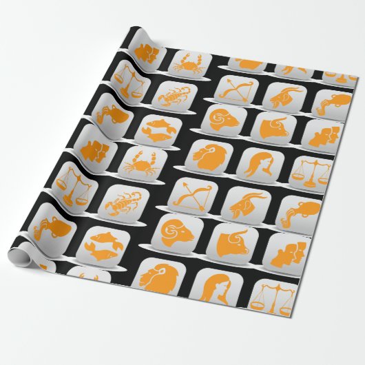 Zodiac Signs Wrapping Paper Geschenkpapier (Ungerollt)